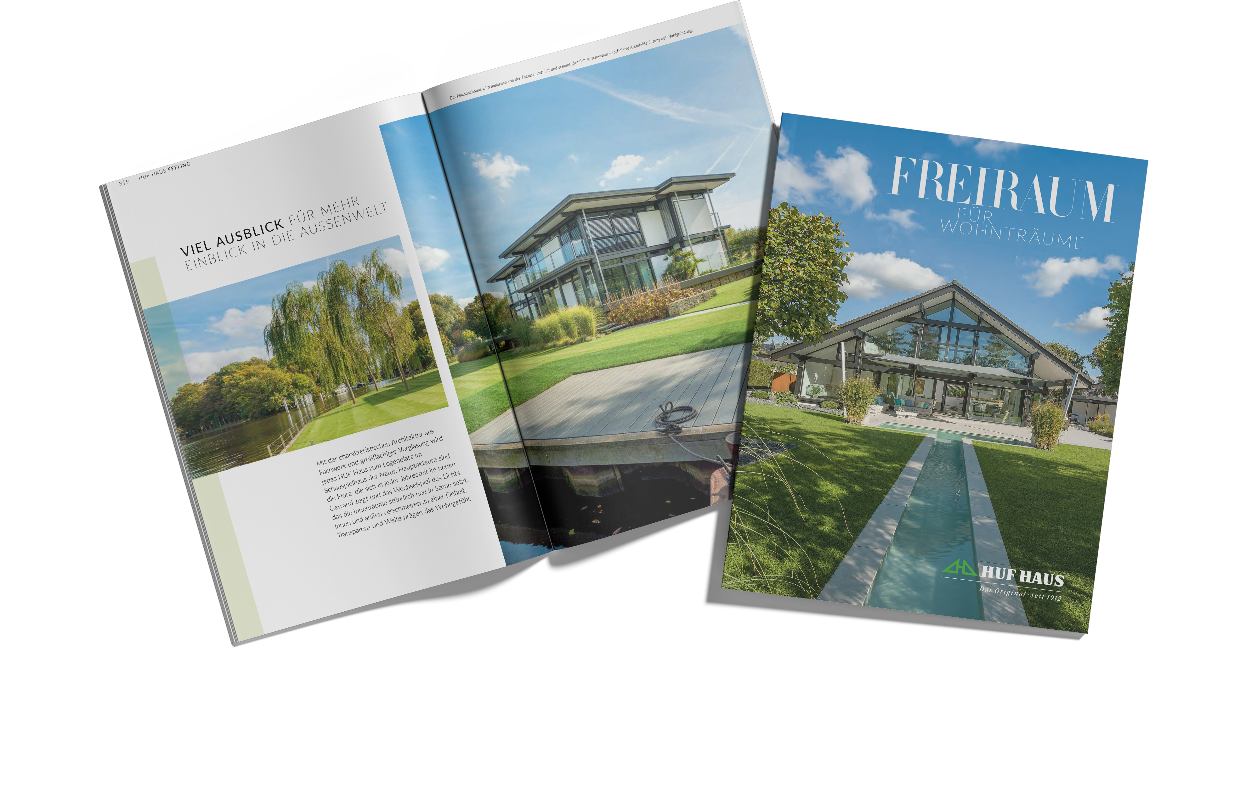 Ein moderner Katalog über Architektur und Wohnkonzepte.
