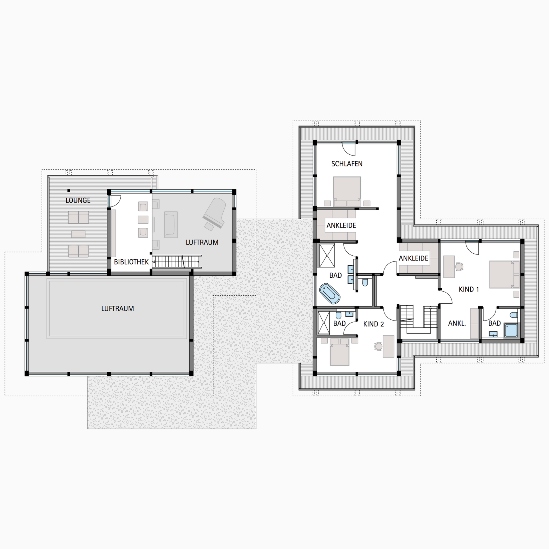 HUF Fachwerkhaus Grundriss Dachgeschoss Flachdach