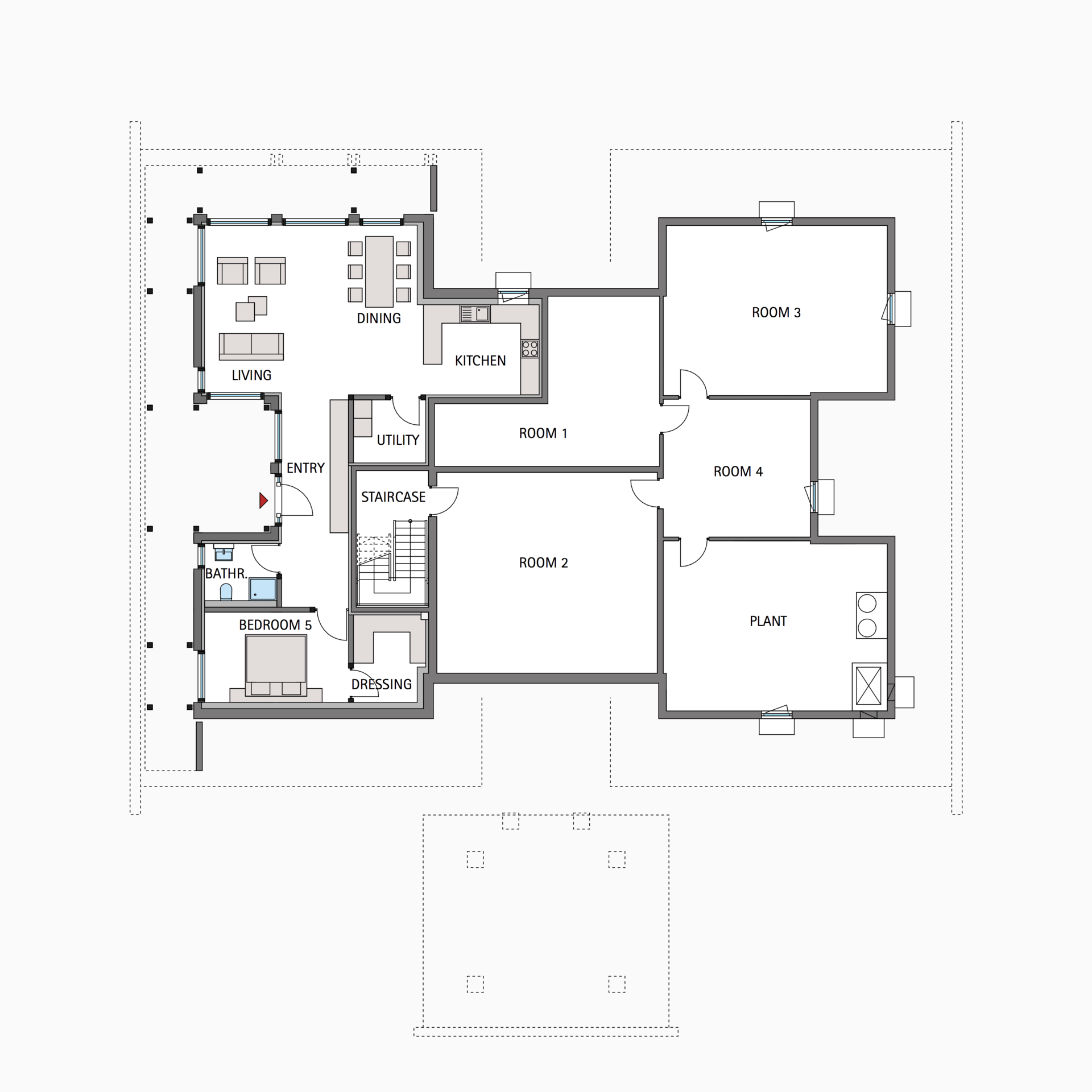 HUF house floor plan basement ART 9