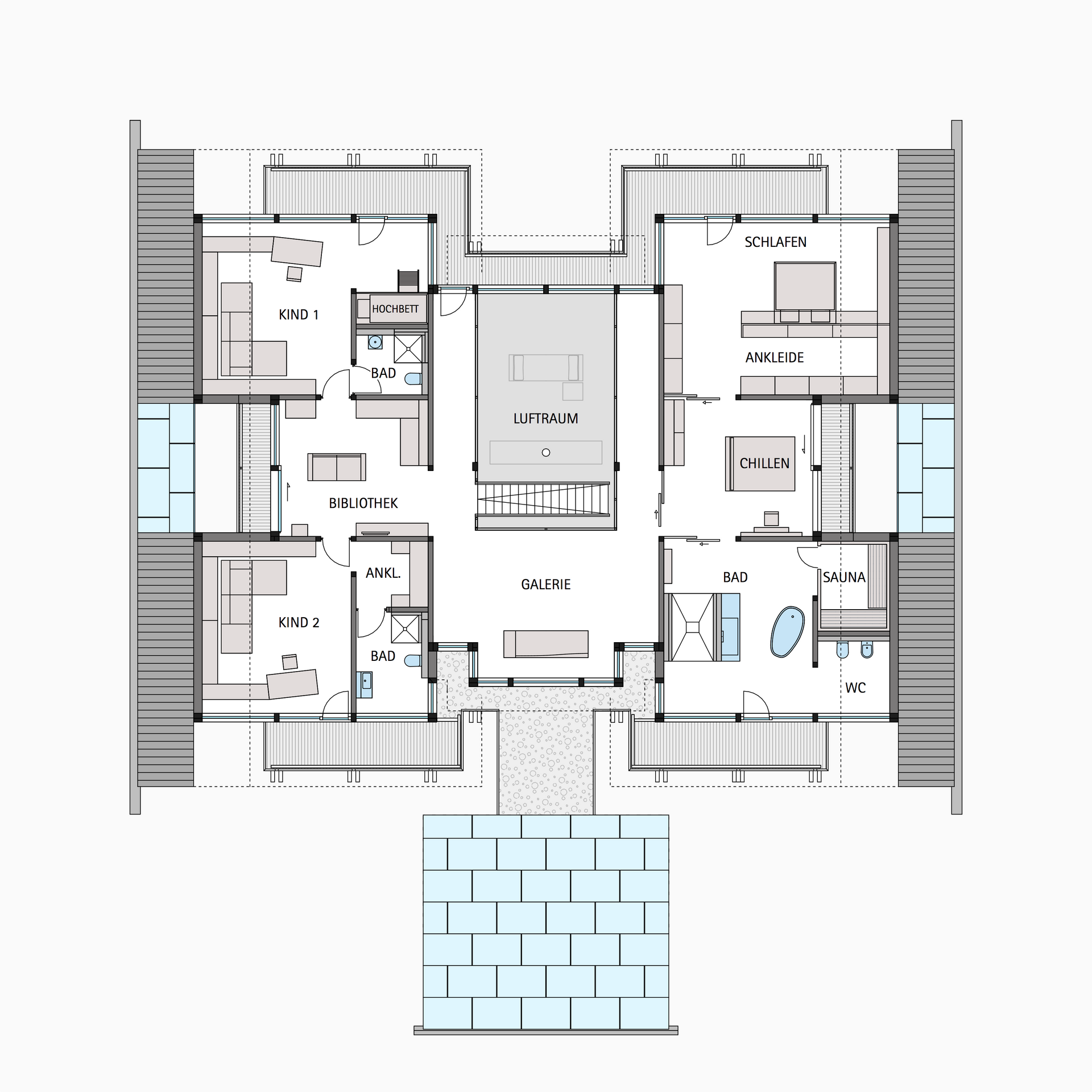 HUF Fachwerkhaus Grundriss Dachgeschoss ART 9