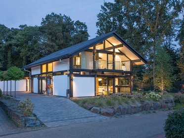 Gemütliches Familienhaus mit besonderem Fachwerkdesign und stilvollem Interieur