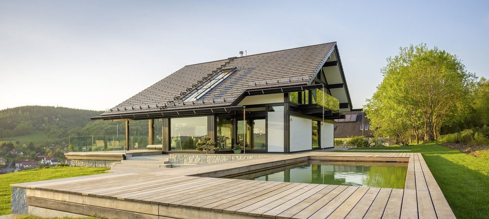 HUF Haus mit offenem Design, Licht und moderner Architektur