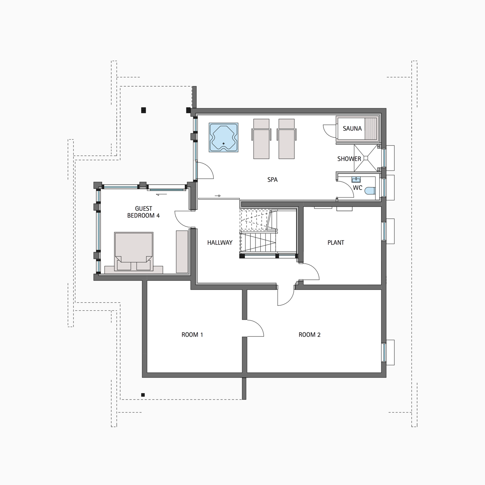 HUF house floor plan basement ART 5