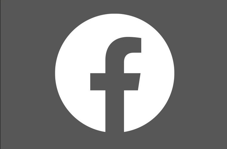 Logo von Facebook auf grauem Hintergrund