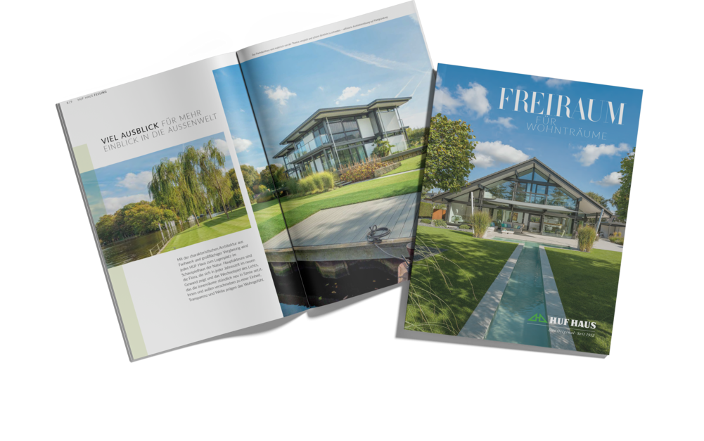 Ein moderner Katalog über Architektur und Wohnkonzepte.
