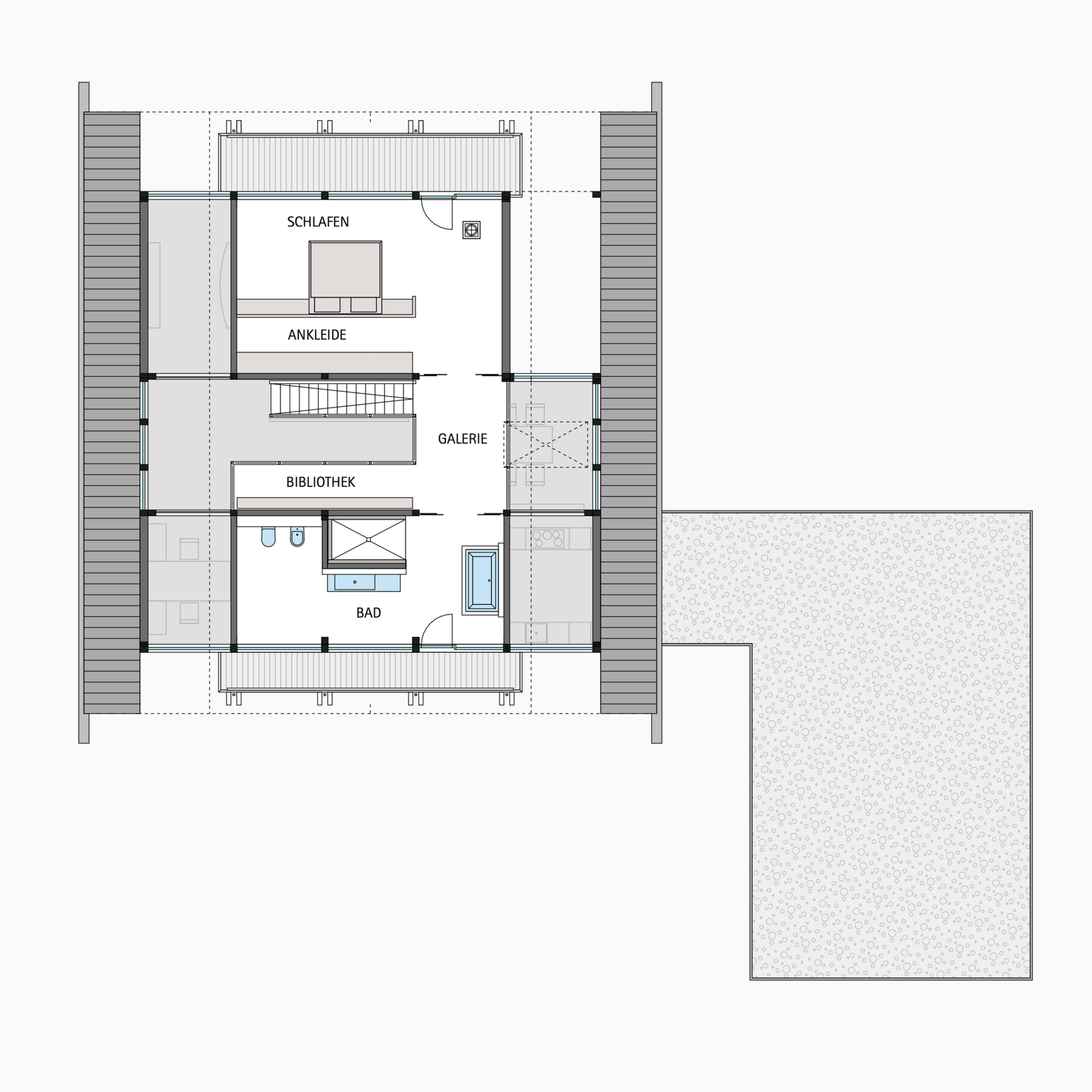 HUF Fachwerkhaus Grundriss Dachgeschoss ART 5