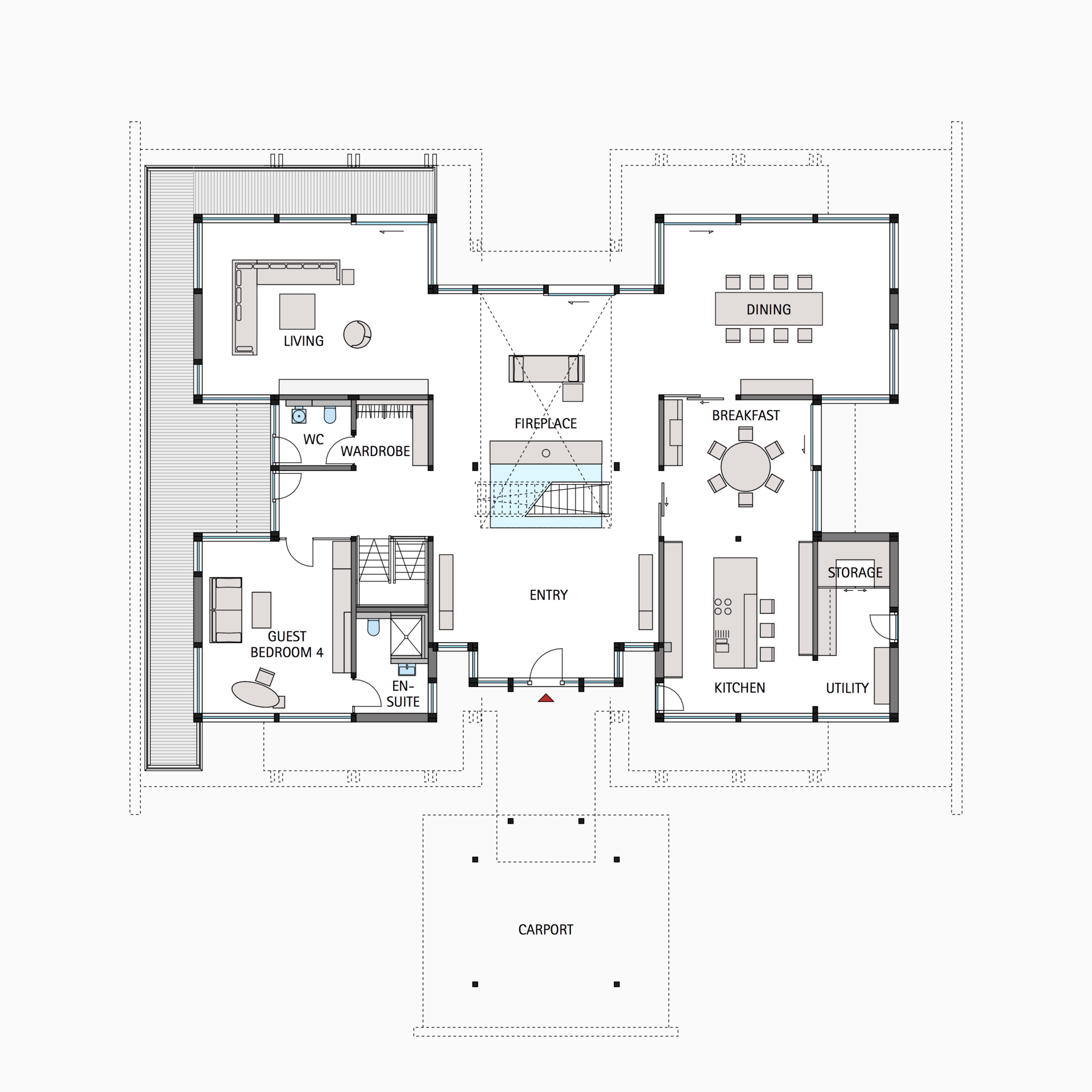 HUF house floor plan ground floor ART 9