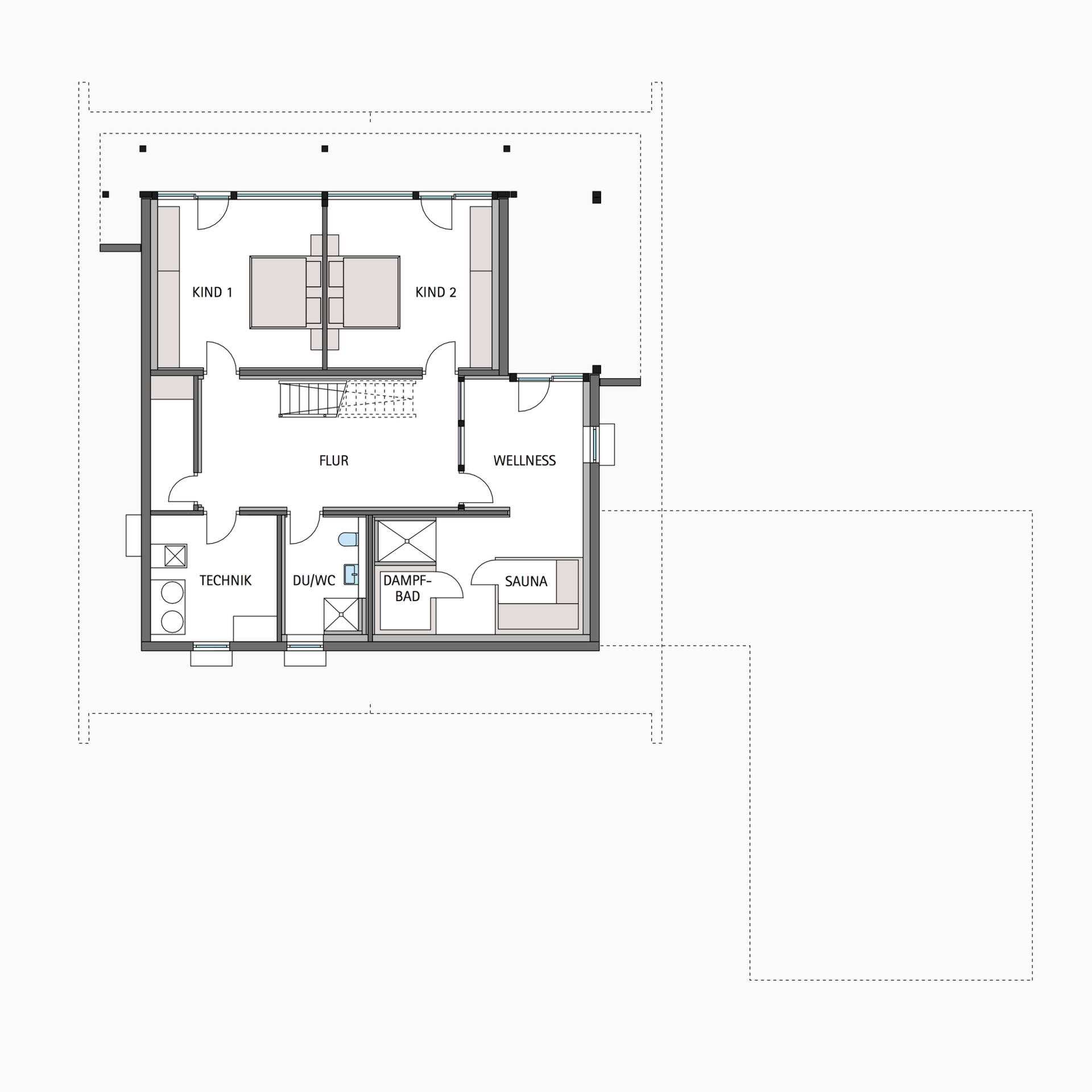 HUF Fachwerkhaus Grundriss Untergeschoss ART 5