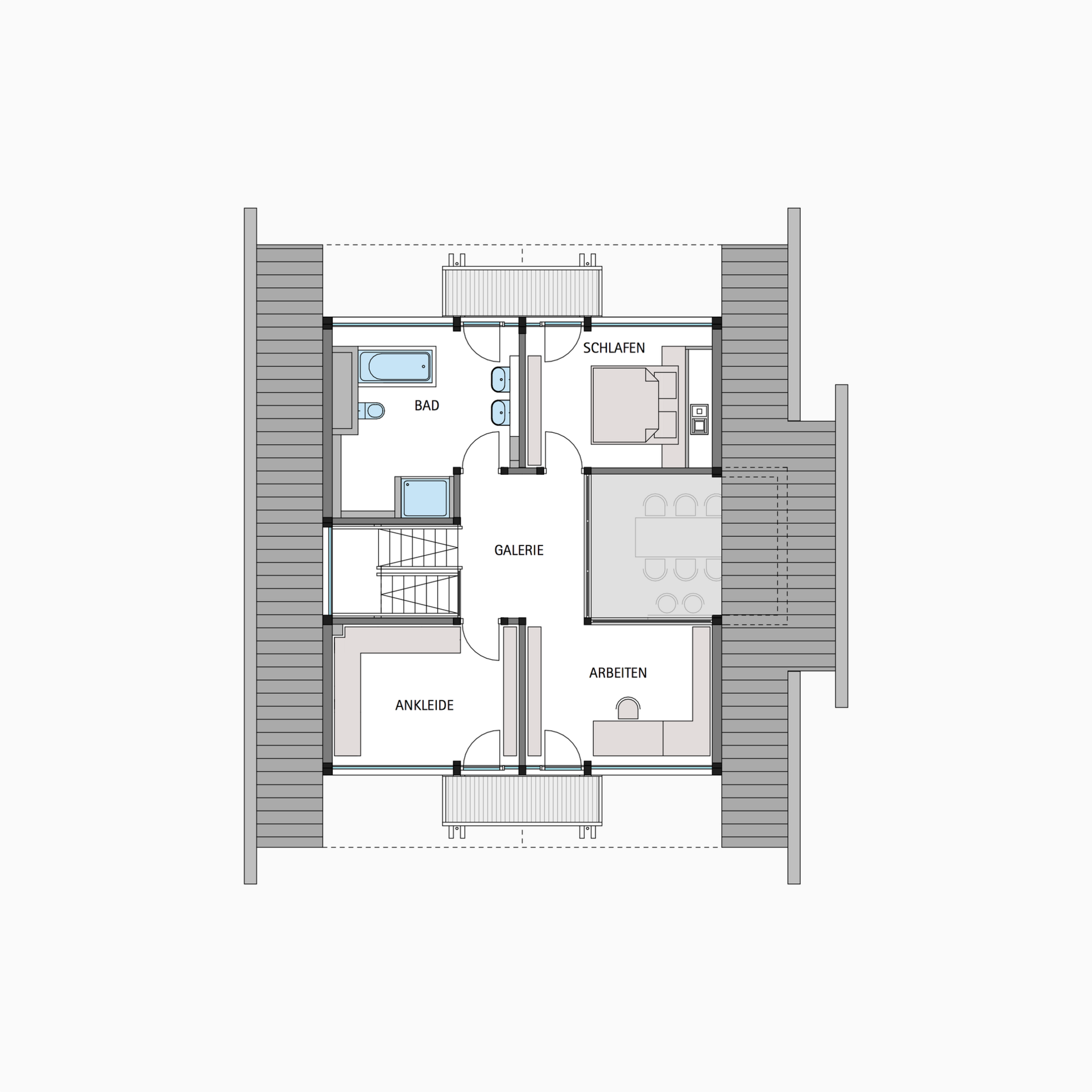 HUF Fachwerkhaus Grundriss Dachgeschoss ART 3